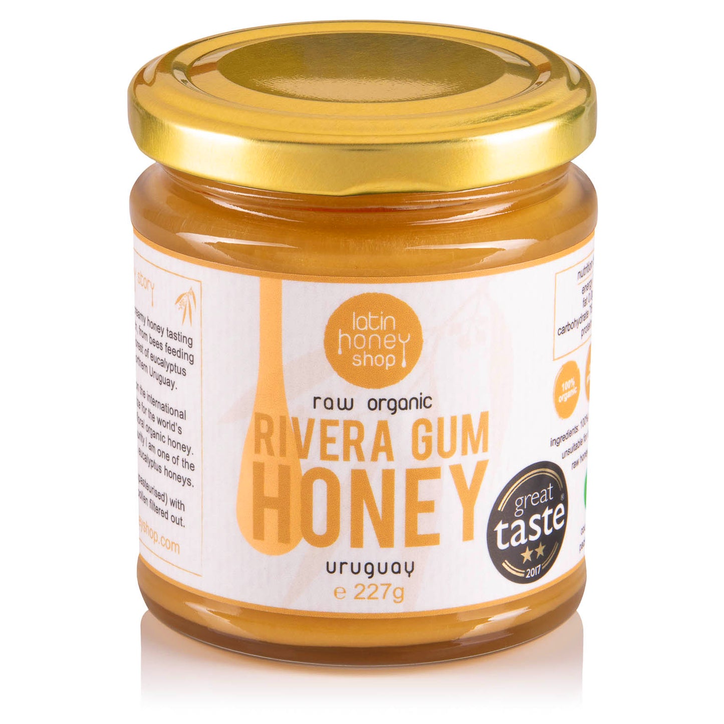 Raw Organic Rivera Gum Honey From Uruguay 227g Latin Honey Shop