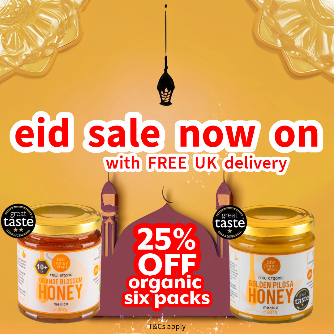 EID SALE NOW ON - 25% Off Organic Honey Six Packs