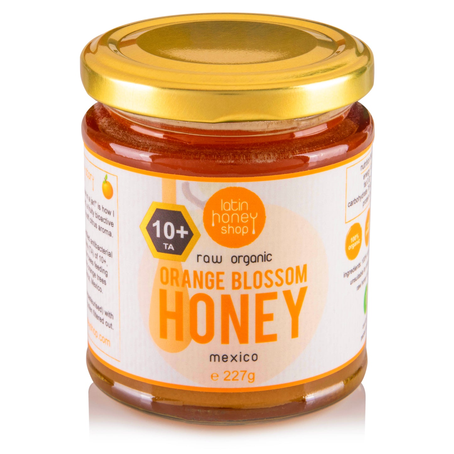 Latin Honey Shop 10+ miel de fleur d'oranger biologique brut actif du Mexique