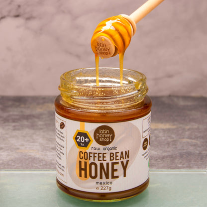 Latin honning butik graveret lotus træ honning dipper stick