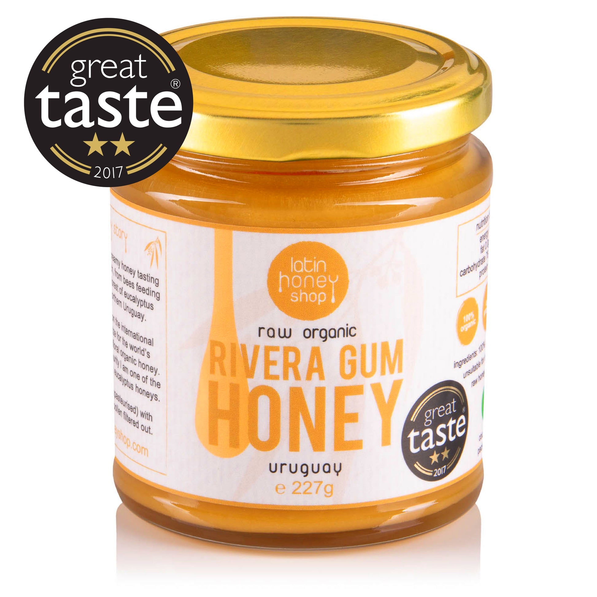 Raw Organic Rivera Gum Honey From Uruguay 227g Latin Honey Shop