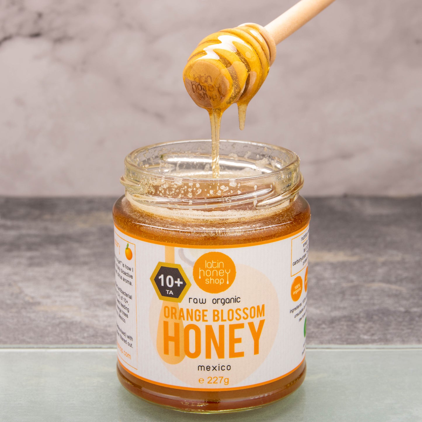 Latin honningbutik 10+ aktiv rå økologisk appelsinblomsthonning fra mexico