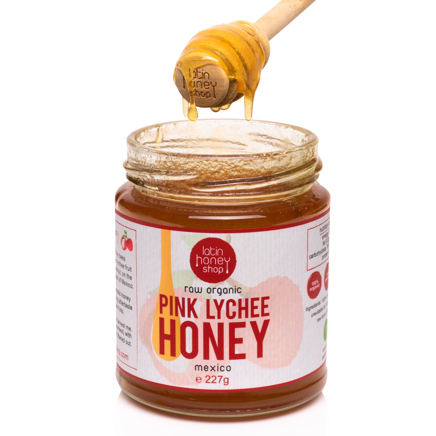 Raw Organic Pink Lychee Honey From Mexico 227g Latin Honey Shop 