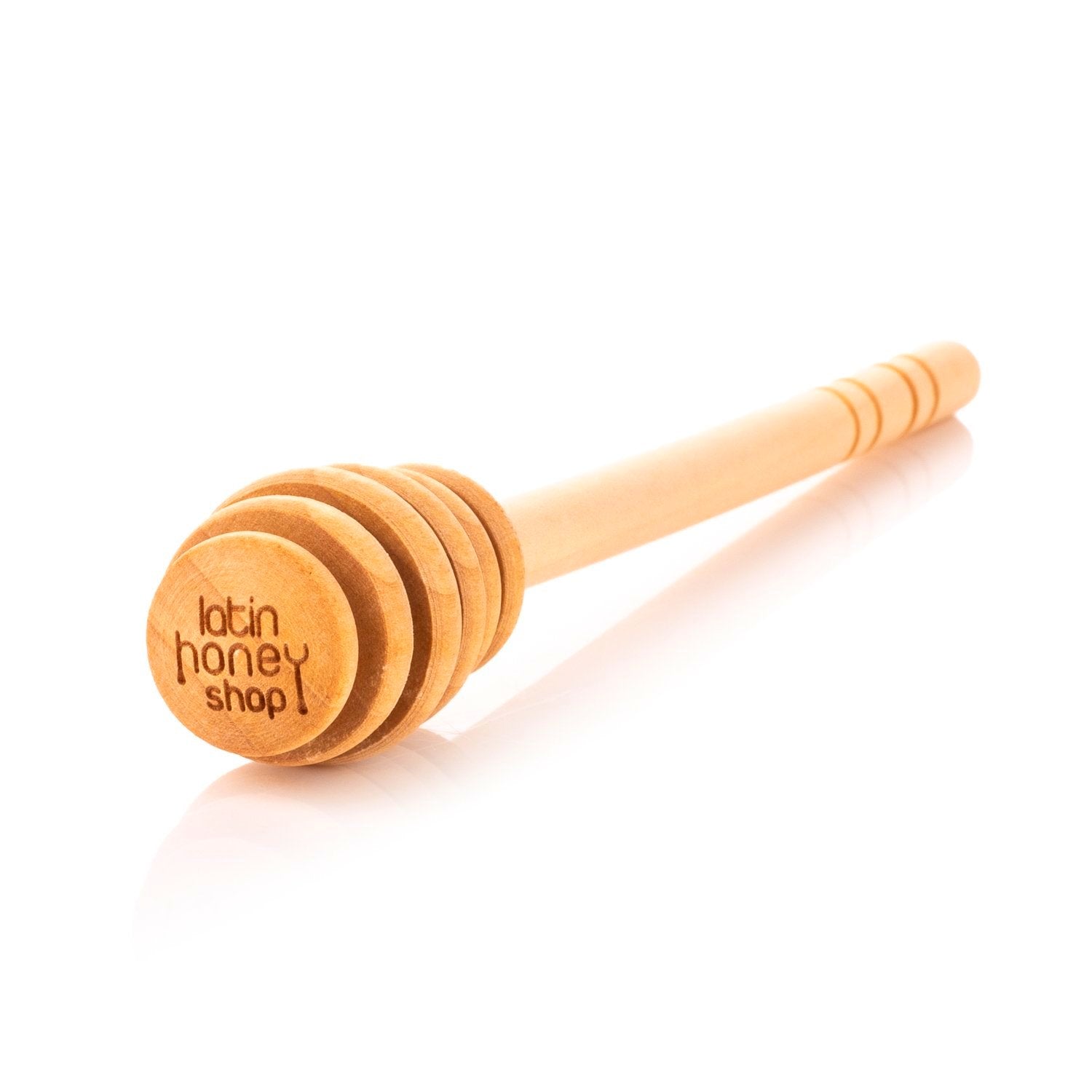 Latin Honey Shop Engraved Lotus Wood Honey Dipper Stick