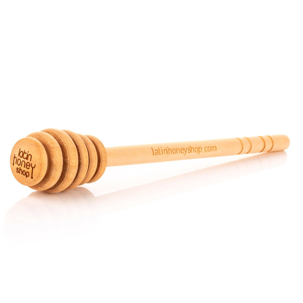 Latin Honey Shop Engraved Lotus Wood Honey Dipper Stick